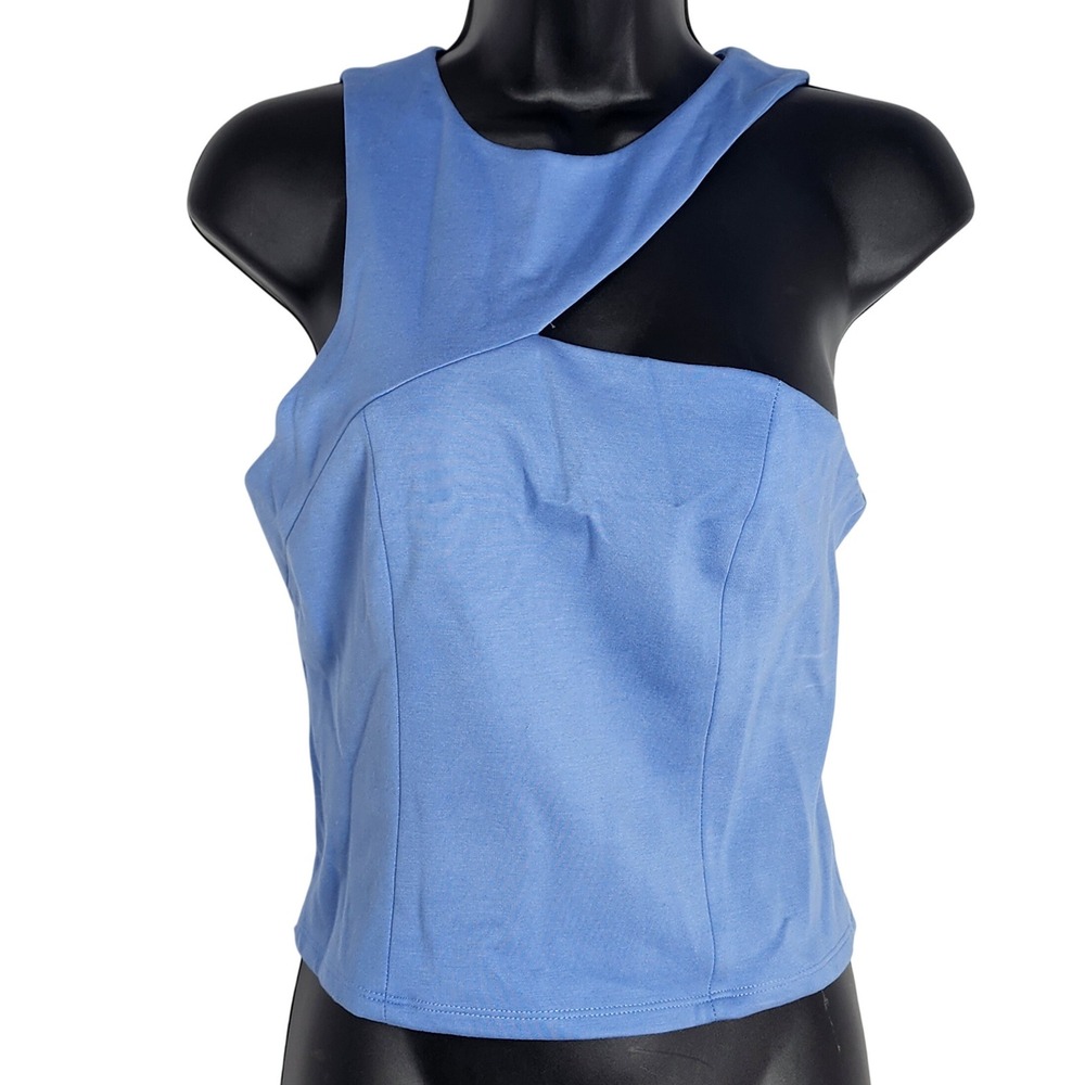 Anthropologie Womens‎ Indie Luxe Halter Tank Top Asymmetrical Chic Stretch Small